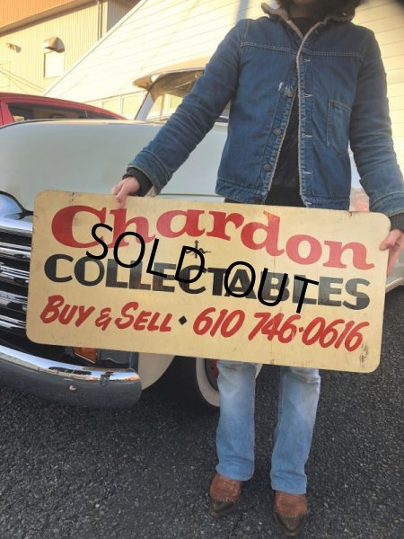 画像9: Vintage Ravenwood Chardon COLLECTIBLES BUY & SELL Hand Paint Wooden Sign (B758)  (9)
