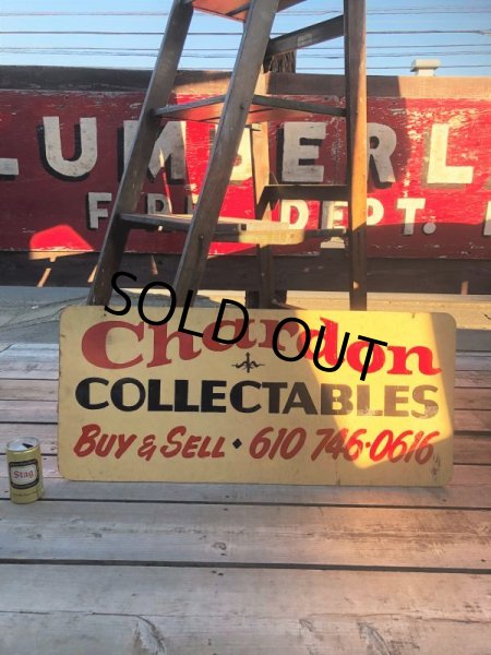 画像2: Vintage Ravenwood Chardon COLLECTIBLES BUY & SELL Hand Paint Wooden Sign (B758)  (2)