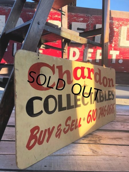 画像7: Vintage Ravenwood Chardon COLLECTIBLES BUY & SELL Hand Paint Wooden Sign (B758)  (7)