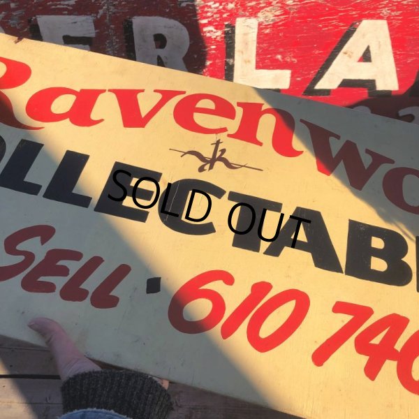画像5: Vintage Ravenwood Chardon COLLECTIBLES BUY & SELL Hand Paint Wooden Sign (B758)  (5)