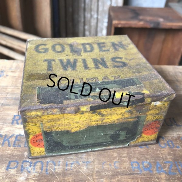 画像2: Vintage Advertising Tin Can GOLDEN TWIN'S Tabacco Cigar (B766) (2)