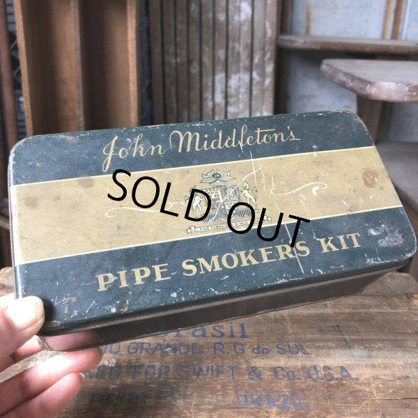 画像1: Vintage Advertising Tin Can John Middleton's PIPE SMOKER'S KIT (B765) (1)