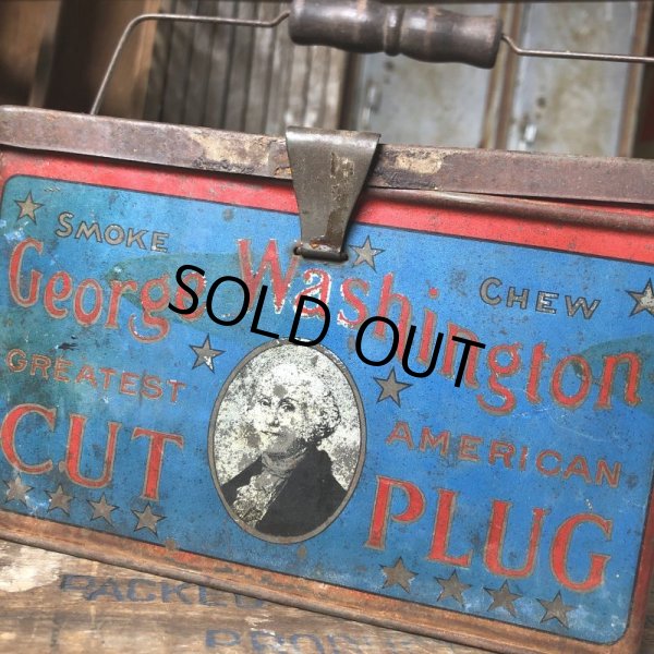 画像9: Vintage Advertising Tin Can George Washington Cut Plug (B775) (9)
