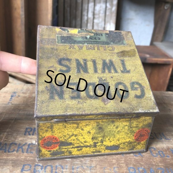 画像4: Vintage Advertising Tin Can GOLDEN TWIN'S Tabacco Cigar (B766) (4)