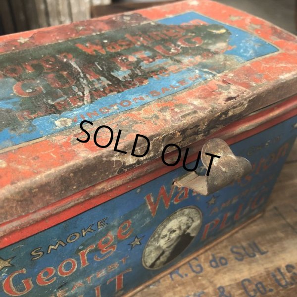 画像6: Vintage Advertising Tin Can George Washington Cut Plug (B775) (6)