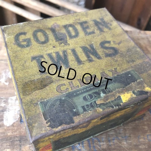 画像9: Vintage Advertising Tin Can GOLDEN TWIN'S Tabacco Cigar (B766) (9)