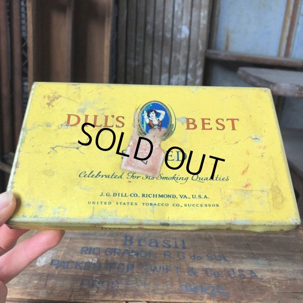 画像1: Vintage Advertising Tin Can DILL'S BEST Tabacco (B773) (1)
