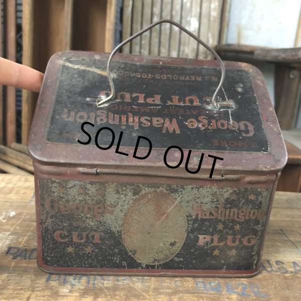 画像4: Vintage Advertising Tin Can George Washington Cut Plug (B763) (4)