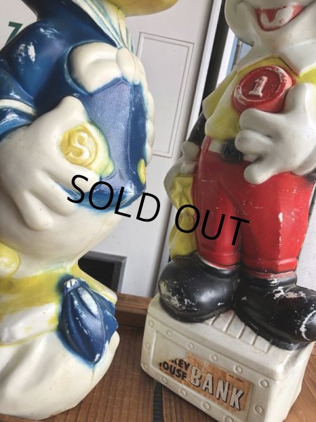 画像14: 60s Vintage Donald Duck Blow Mold Plastic Coin Bank 47cm (B747) (14)