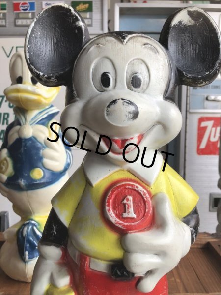 画像18: 60s Vintage Mickey Mouse Blow Mold Plastic Coin Bank 49cm (B746) (18)