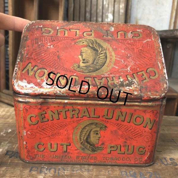 画像5: Vintage Advertising Tin Can CENTRAL UNION Cut Plug (B764) (5)