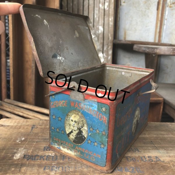 画像3: Vintage Advertising Tin Can George Washington Cut Plug (B775) (3)