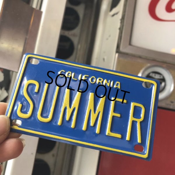 画像1: Vintage California Mini Bike Vanity Metal License Plate / SUMMER (B792)  (1)