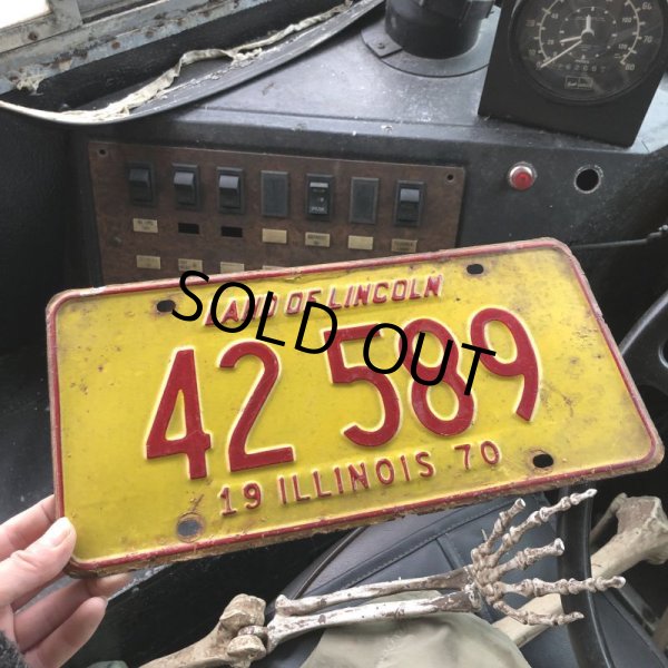 画像1: 70s Vintage American License Number Plate (B824) (1)