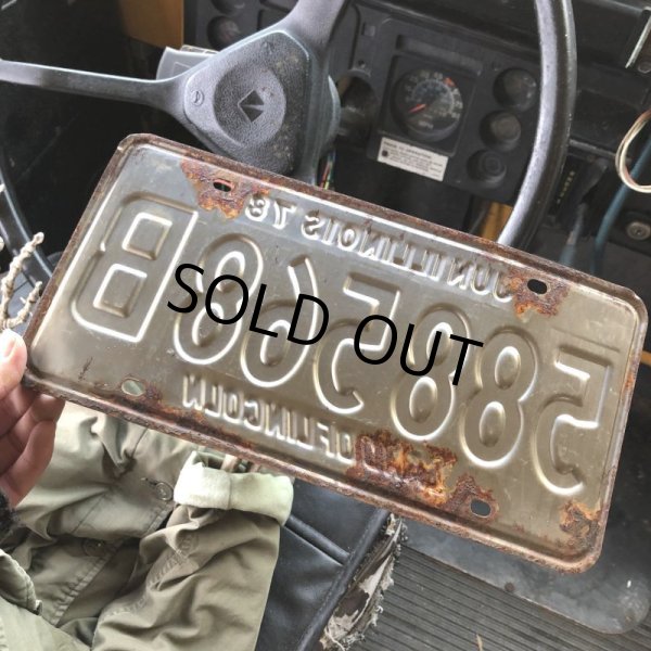画像2: 70s Vintage American License Number Plate (B829) (2)