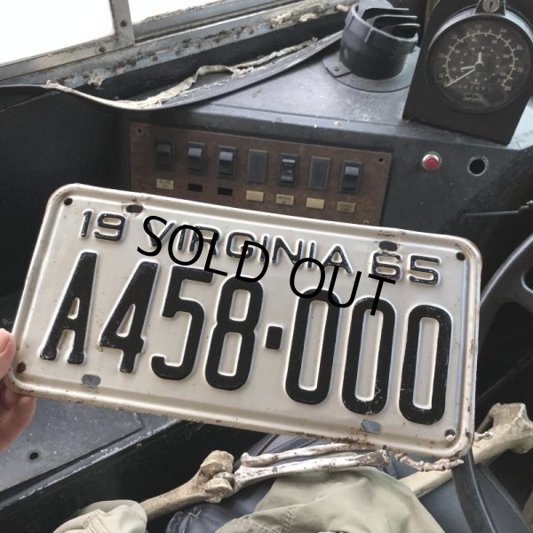 画像1: 60s Vintage American License Number Plate (B843) (1)