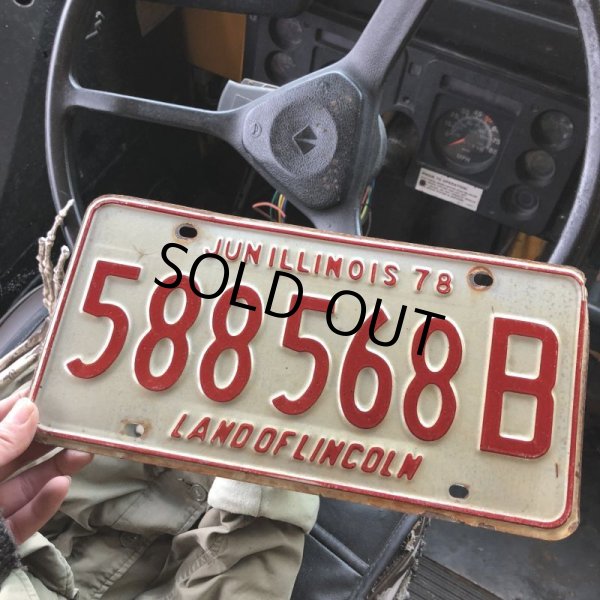 画像1: 70s Vintage American License Number Plate (B829) (1)