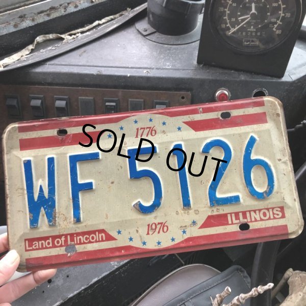 画像1: 70s Vintage American License Number Plate 200YRS (B815) (1)