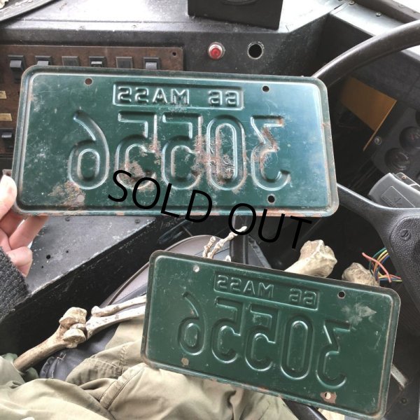 画像2: 60s Vintage American License Number Plate SET (B847) (2)