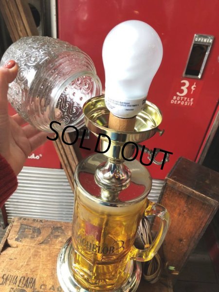 画像6: 70s Vintage Michelob Advertising Beer Mug Table Lamp (B859)  (6)