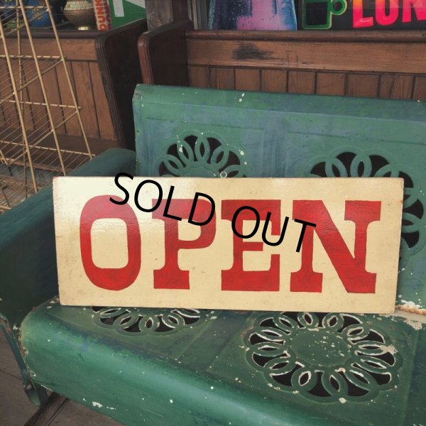 画像12: Vintage U.S.A OPEN Wooden Hand Paint Store Sign (B911)  (12)