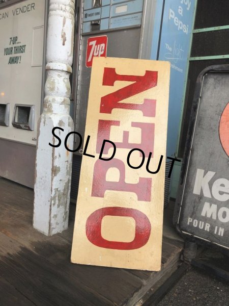 画像11: Vintage U.S.A OPEN Wooden Hand Paint Store Sign (B911)  (11)