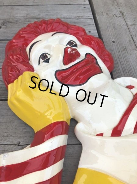 画像9: Vintage McDonald's Ronald Life Size Statue SETMAKERS 3-D Wall Sculpture (B941) (9)