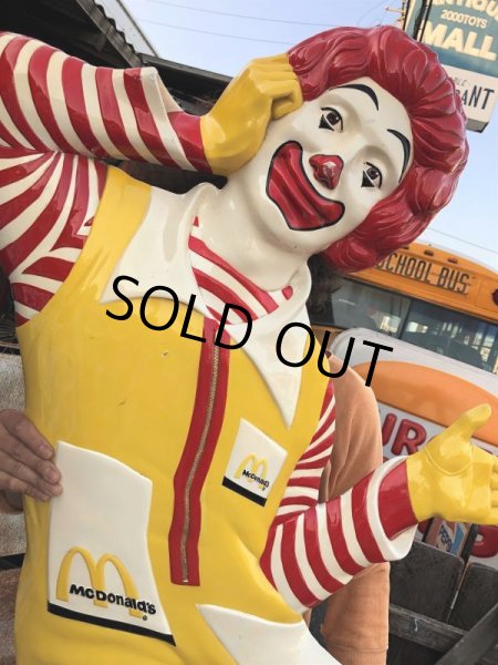 画像1: Vintage McDonald's Ronald Life Size Statue SETMAKERS 3-D Wall Sculpture (B941) (1)