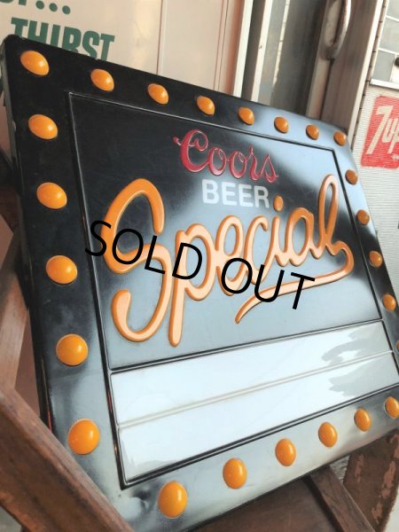 画像7: 80s Vintage Coors Light Beer Motion Chasing Lights Store Display Sign (B942) (7)