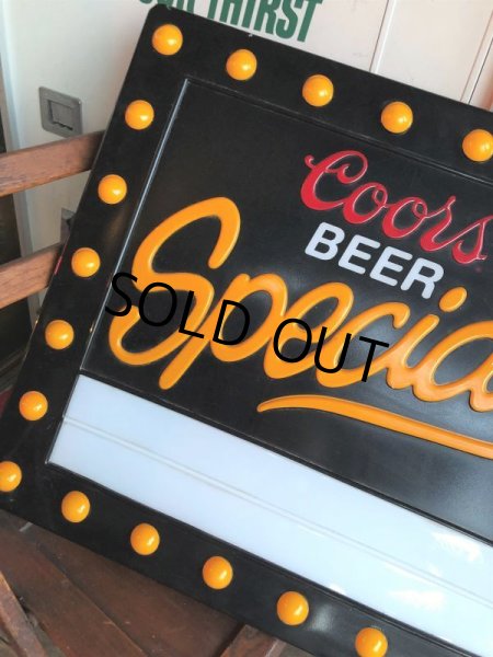 画像2: 80s Vintage Coors Light Beer Motion Chasing Lights Store Display Sign (B942) (2)