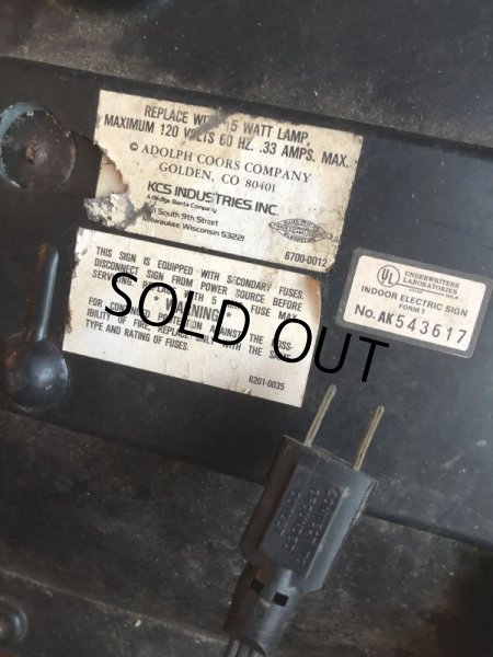 画像10: 80s Vintage Coors Light Beer Motion Chasing Lights Store Display Sign (B942) (10)