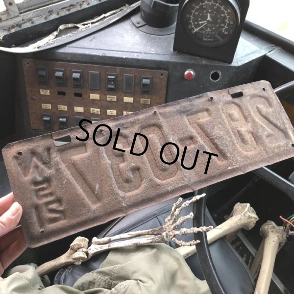 画像2: 20s Vintage American License Number Plate / 1921 W-5 297-037 (B861) (2)