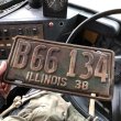 画像1: 30s Vintage American License Number Plate / 1938 ILLINOIS B66 134 (B883) (1)