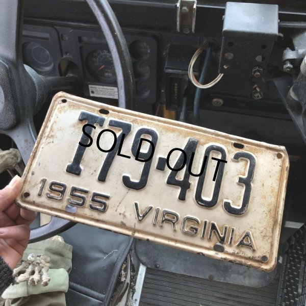 画像1: 50s Vintage American License Number Plate / 1955 VIRGINIA  T79-403 (B910) (1)