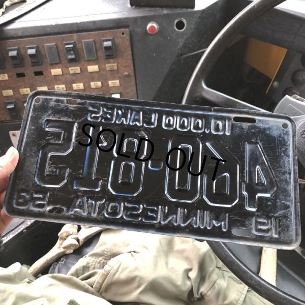 画像2: 50s Vintage American License Number Plate / 1953 MINNESOTA 460-815 (B904) (2)