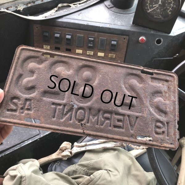 画像2: 40s Vintage American License Number Plate / 1942 VERMONT 52 823 (B893) (2)