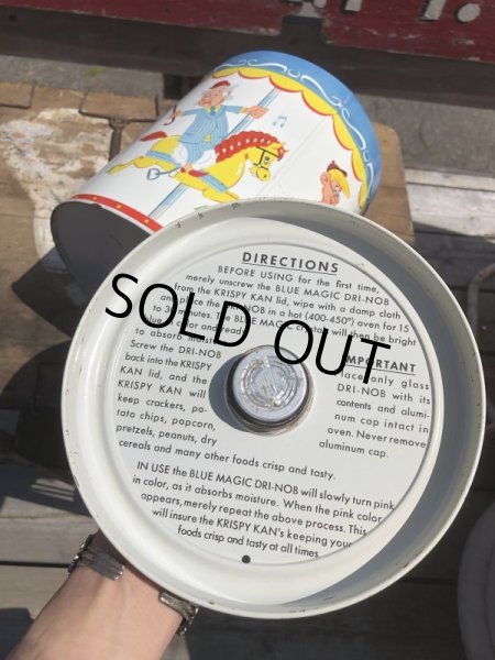 画像9: 50s Vintage Howdy Doody COOKIE-GO-ROUND Tin Can (B961) (9)