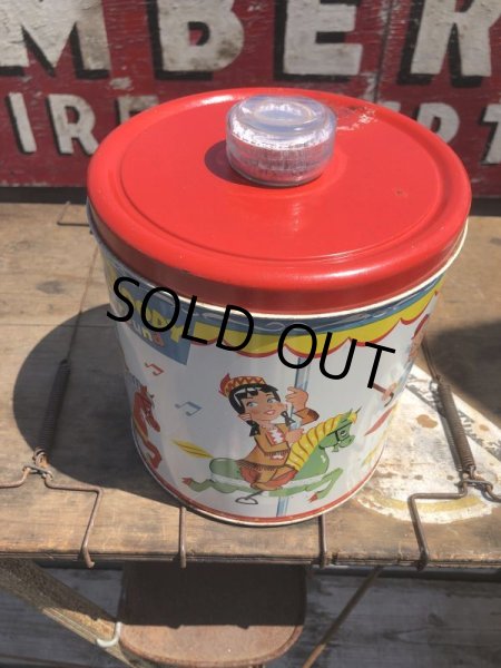 画像6: 50s Vintage Howdy Doody COOKIE-GO-ROUND Tin Can (B961) (6)