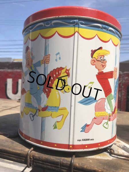 画像5: 50s Vintage Howdy Doody COOKIE-GO-ROUND Tin Can (B961) (5)