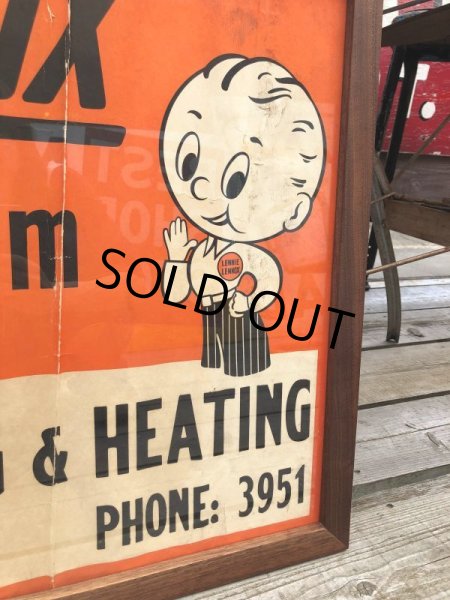 画像11: 40s Vintage Lennie Lennox Advertising Cloth Banner Store Sign w/Frame (B963) (11)