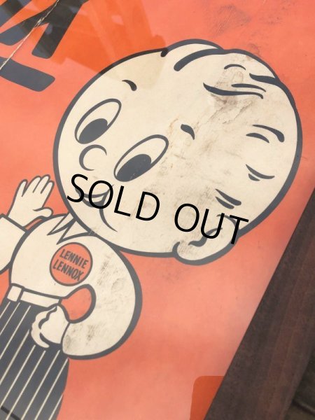 画像8: 40s Vintage Lennie Lennox Advertising Cloth Banner Store Sign w/Frame (B963) (8)