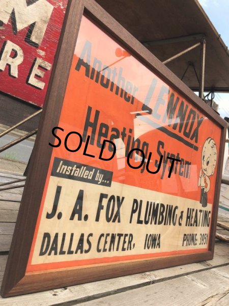 画像9: 40s Vintage Lennie Lennox Advertising Cloth Banner Store Sign w/Frame (B963) (9)