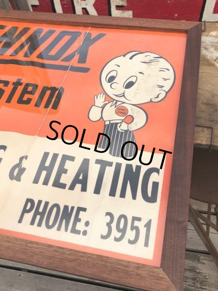 画像6: 40s Vintage Lennie Lennox Advertising Cloth Banner Store Sign w/Frame (B963) (6)