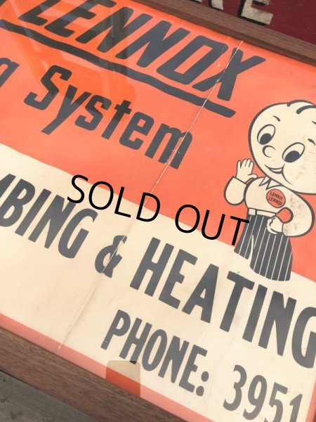 画像7: 40s Vintage Lennie Lennox Advertising Cloth Banner Store Sign w/Frame (B963) (7)