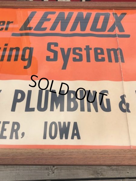 画像4: 40s Vintage Lennie Lennox Advertising Cloth Banner Store Sign w/Frame (B963) (4)