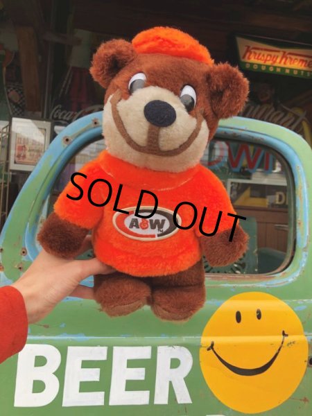 画像1: 80s Vintage A&W Root Beer Rooty Bear Plush (B970) (1)