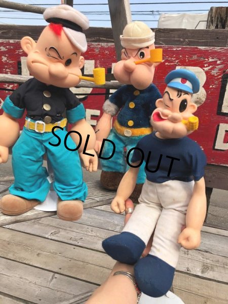画像15: 50s Vintage Popeye The Sailor Man Doll 40cm (B964) (15)