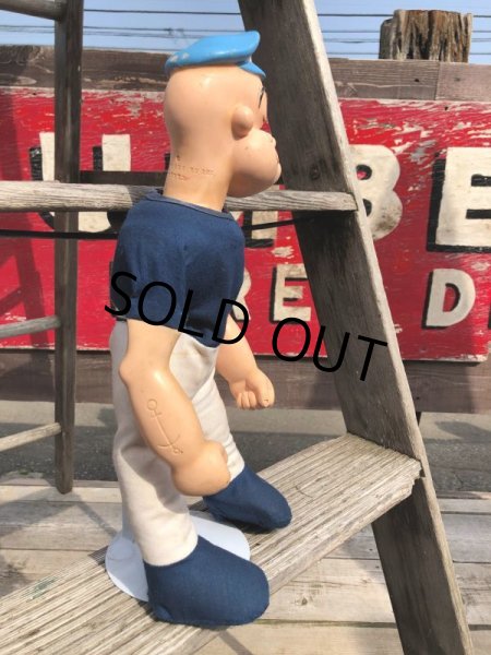 画像2: 50s Vintage Popeye The Sailor Man Doll 40cm (B964) (2)