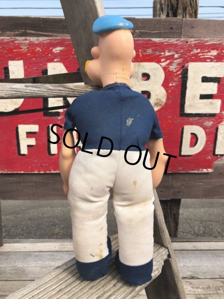 画像4: 50s Vintage Popeye The Sailor Man Doll 40cm (B964) (4)
