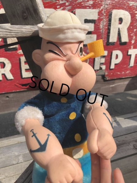 画像11: 80s Vintage Etone Popeye The Sailor Man Doll 45cm (B963) (11)